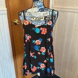 Torrid Floral Black Tank Top